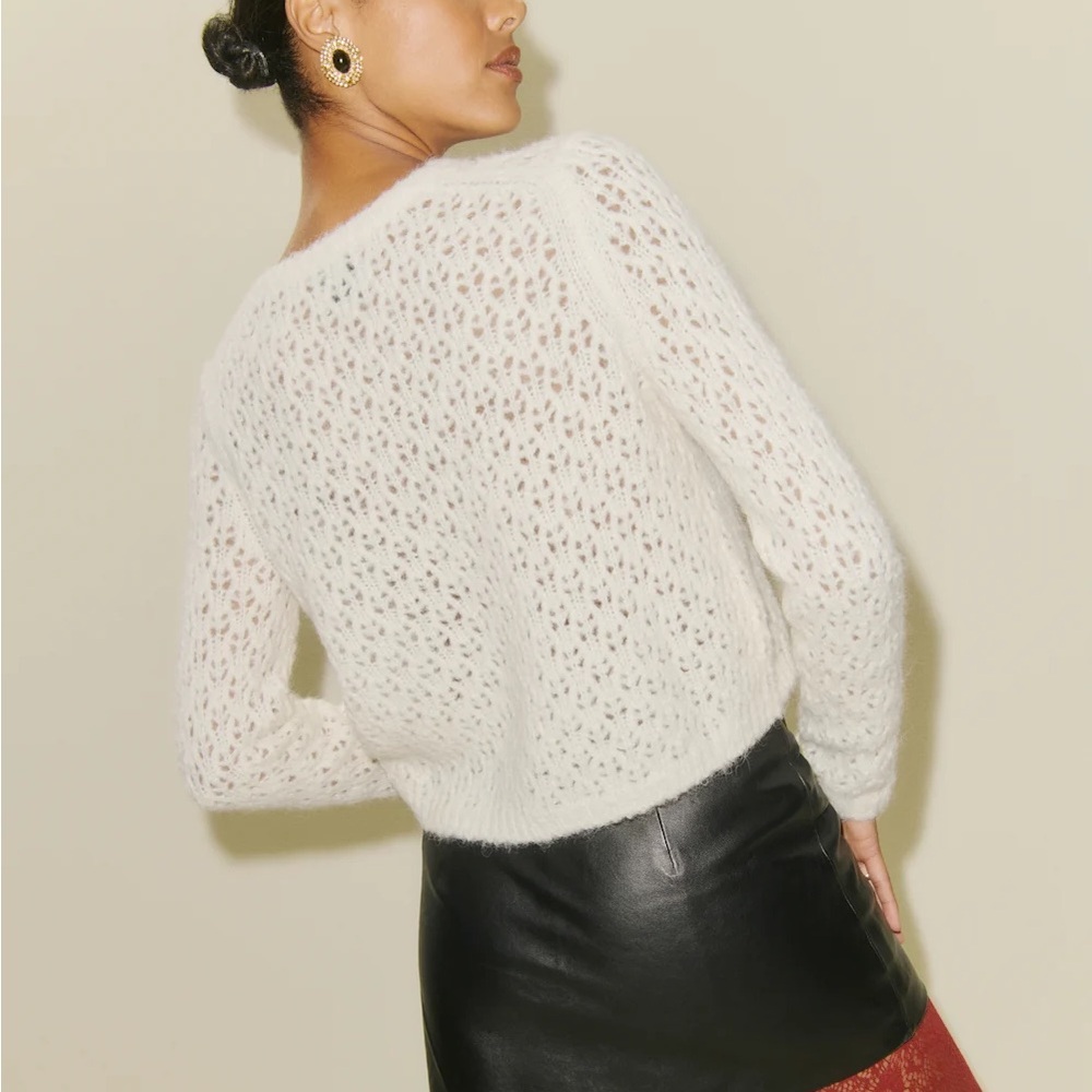 Reformation Cream Knit Cardigan - Picture 3 of 9